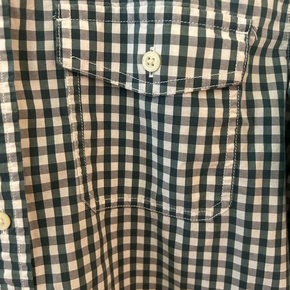 Banana Republic Teal Gingham Button Down - Picture 4 of 4